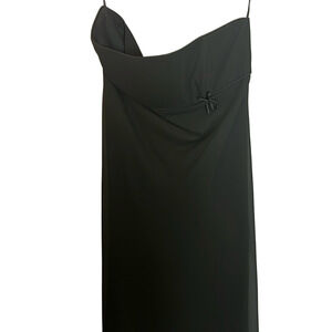 FORMAL LITTLE BLACK DRESS Midi Length strapless dress Y2K